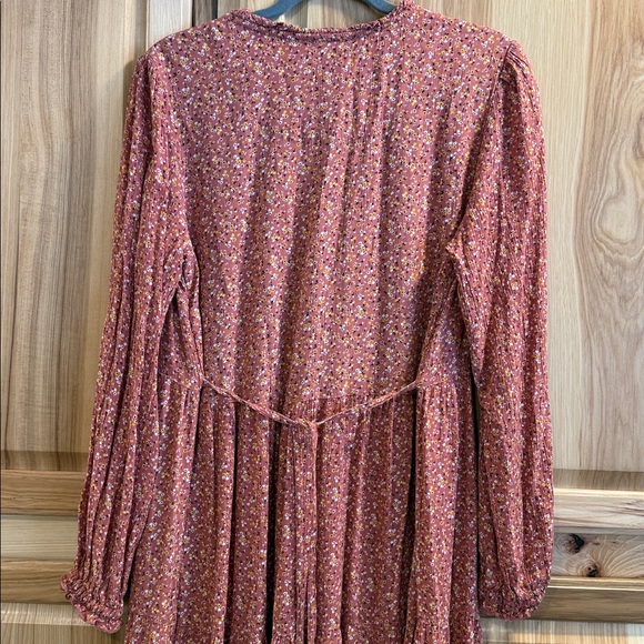Fat Face Maye Sunshine Mauve Ditsy Floral Long Sleeve Prairie Dress Size 10 - Picture 10 of 16
